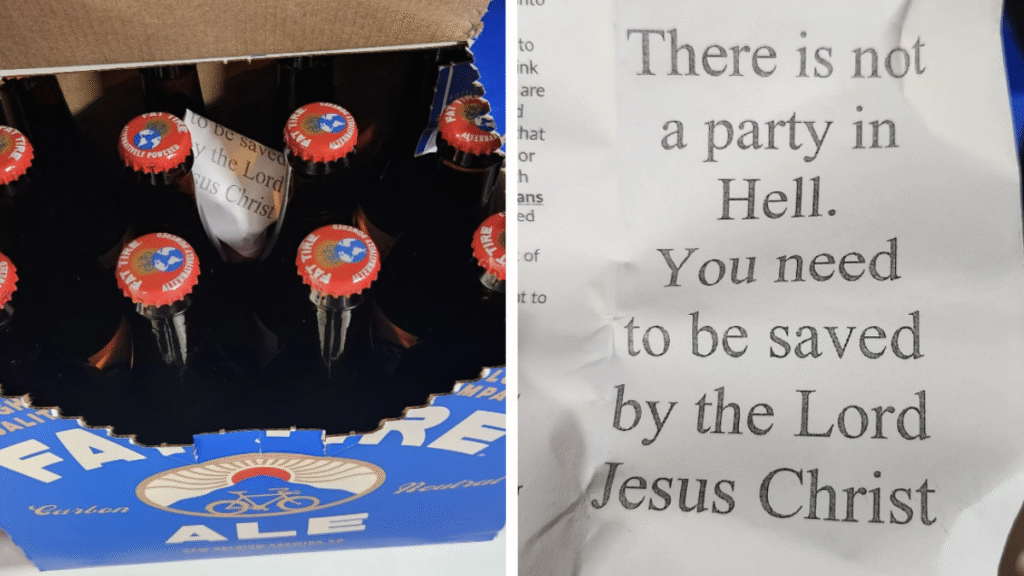 Michigan Beer Note Tells Customer They’re Going to Hell