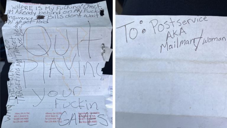 Georgia Resident Threatens Mail Carrier With Terrifying Note
