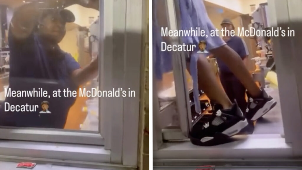 Angry Georgia Customer Climbs Into McDonald’s Drive-Thru Window: ‘Going to Jail for $6.83 Is Diabolical’ Georgia Customer Climbs Into McDonald’s Drive-Thru Window