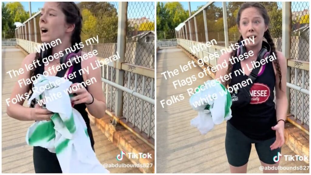 New York Flag Dispute Caught on Camera as Man’s Flag Is Cut With Scissors