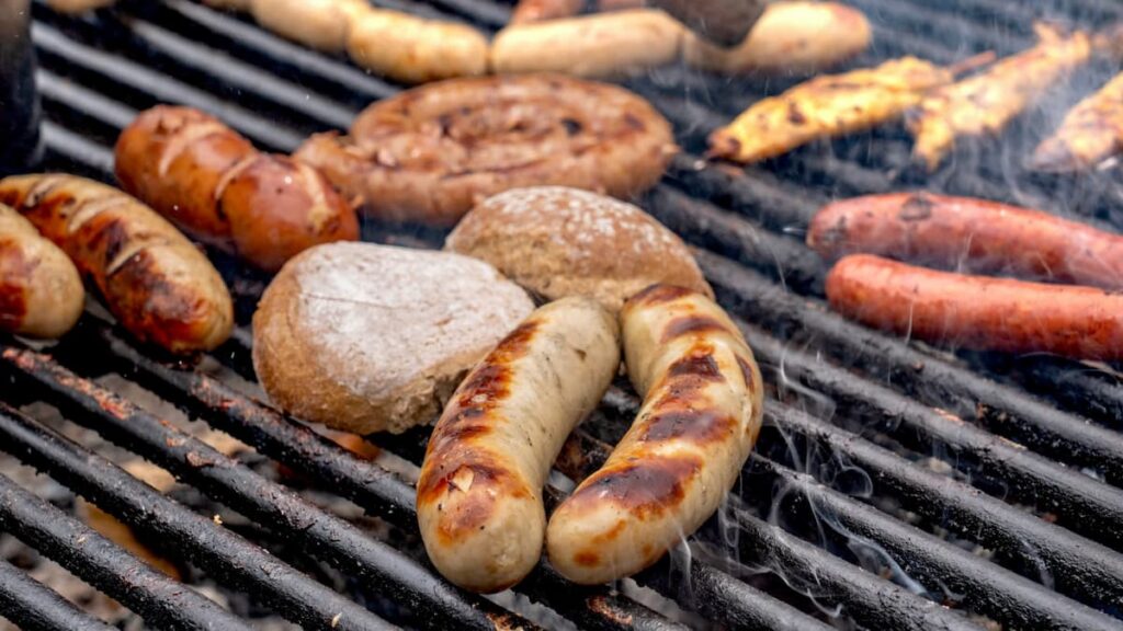 bbq with sausages